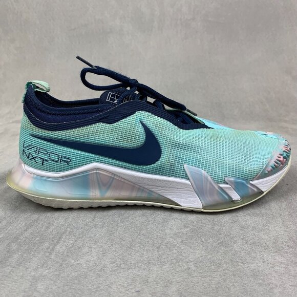 Nike Womens Tennis Shoes 8.5 Blue Court React Vapor NXT Glacier Ice CV0742-402 - Picture 2 of 15